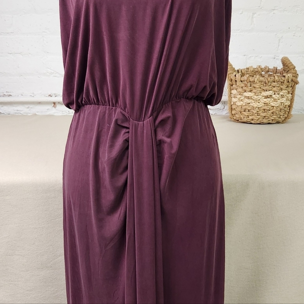 Anthropologie Dolan Left Coast Sleeveless Draped Maxi Dress in a plum Sz MED NWT - Picture 12 of 12